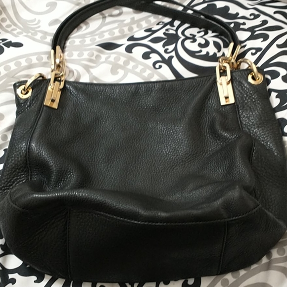 Michael kors black leather golden embellishments large - Picture 6 of 15